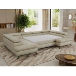 Narożnik PABLO U - uniwersalny - beżowy, welwet - topper T25