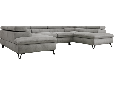 Narożnik PABLO U - uniwersalny - jasnoszary, welwet - topper T25