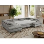 Narożnik PABLO U - uniwersalny - jasnoszary, welwet - topper T25