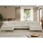 Narożnik PABLO U - uniwersalny - kremowy, szenil gładki - topper T25