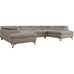 Narożnik PABLO U - uniwersalny - jasnoszary, szenil gładki - topper T25