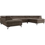 Narożnik PABLO U - uniwersalny - brązowy, szenil grubo tkany - topper T25