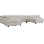 Narożnik PABLO U - uniwersalny - beżowy, sztruks - topper T25