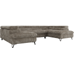 Narożnik PABLO U - uniwersalny - jasnobrązowy, sztruks - topper T25