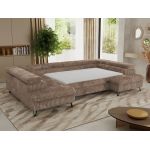 Narożnik PABLO U - uniwersalny - brązowy, sztruks - topper T25