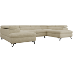 Narożnik PABLO U - uniwersalny - kremowy, struktura - topper T25