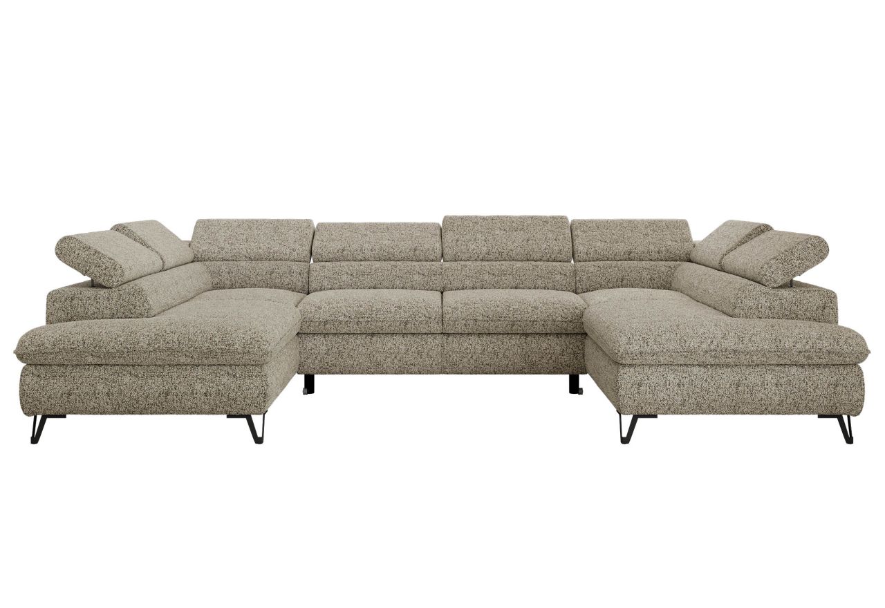 Narożnik PABLO U - uniwersalny - beżowy, struktura - topper T25