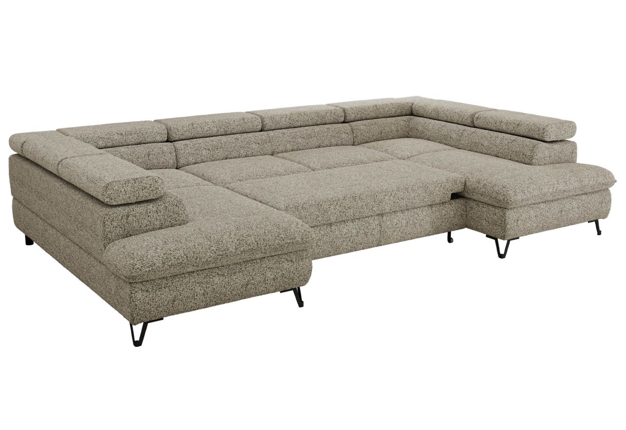 Narożnik PABLO U - uniwersalny - beżowy, struktura - topper T25