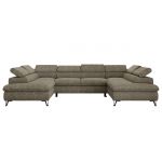 Narożnik PABLO U - uniwersalny - szary, struktura - topper T25