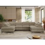 Narożnik PABLO U - uniwersalny - ciemnobeżowy, struktura - topper T25