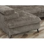 Narożnik PABLO U - uniwersalny - jasnobrązowy, sztruks - topper Visco