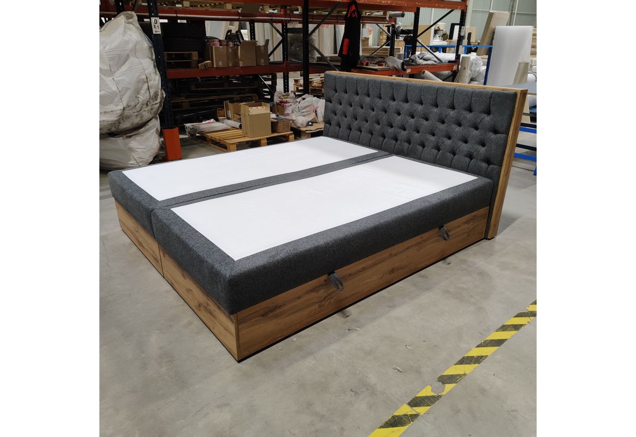 Łóżko kontynentalne ALBERO 3 180x200 - Matana 05 - ciemny szary - OUTLETU