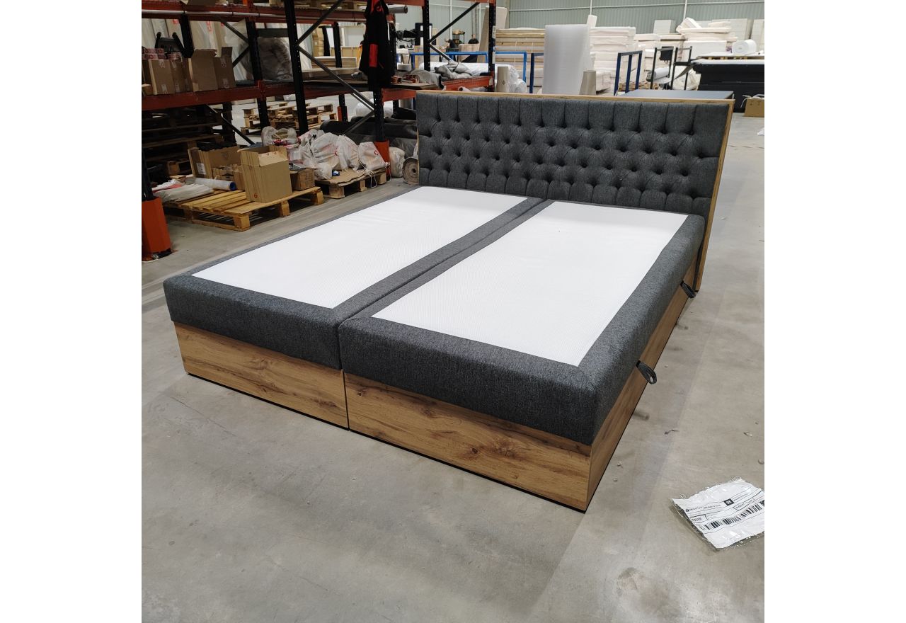 Łóżko kontynentalne ALBERO 3 180x200 - Matana 05 - ciemny szary - OUTLETU