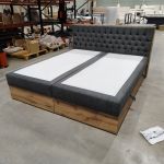 Łóżko kontynentalne ALBERO 3 180x200 - Matana 05 - ciemny szary - OUTLETU