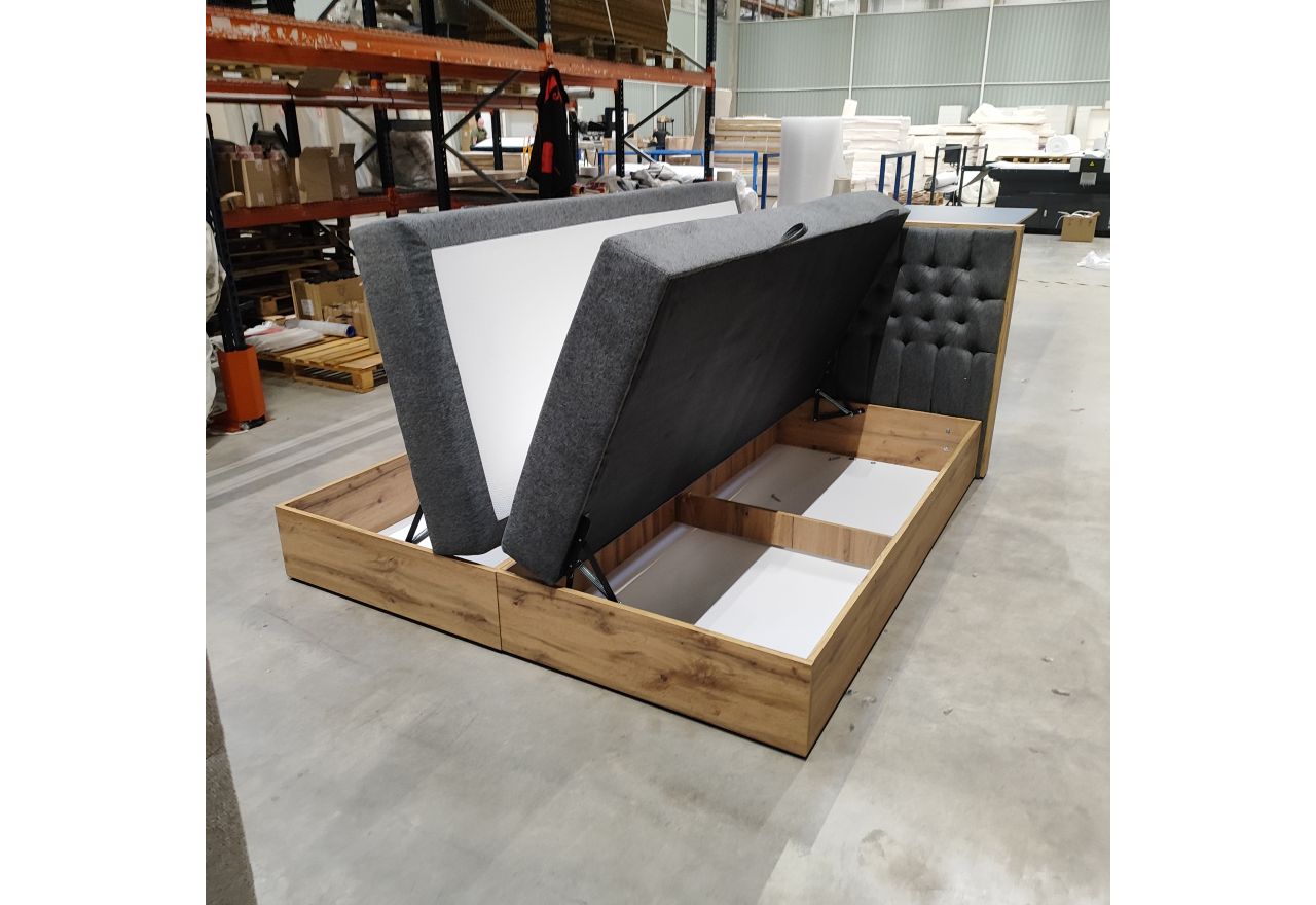 Łóżko kontynentalne ALBERO 3 180x200 - Matana 05 - ciemny szary - OUTLETU