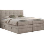 Łóżko kontynentalne LUKA KING 180x200 - Matana 17 - beżowy - OUTLETU