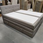 Łóżko kontynentalne LUKA KING 180x200 - Matana 17 - beżowy - OUTLETU