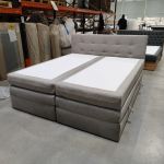 Łóżko kontynentalne LUKA KING 180x200 - Matana 17 - beżowy - OUTLETU