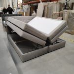 Łóżko kontynentalne LUKA KING 180x200 - Matana 17 - beżowy - OUTLETU