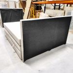 Łóżko kontynentalne LUKA KING 180x200 - Matana 17 - beżowy - OUTLETU