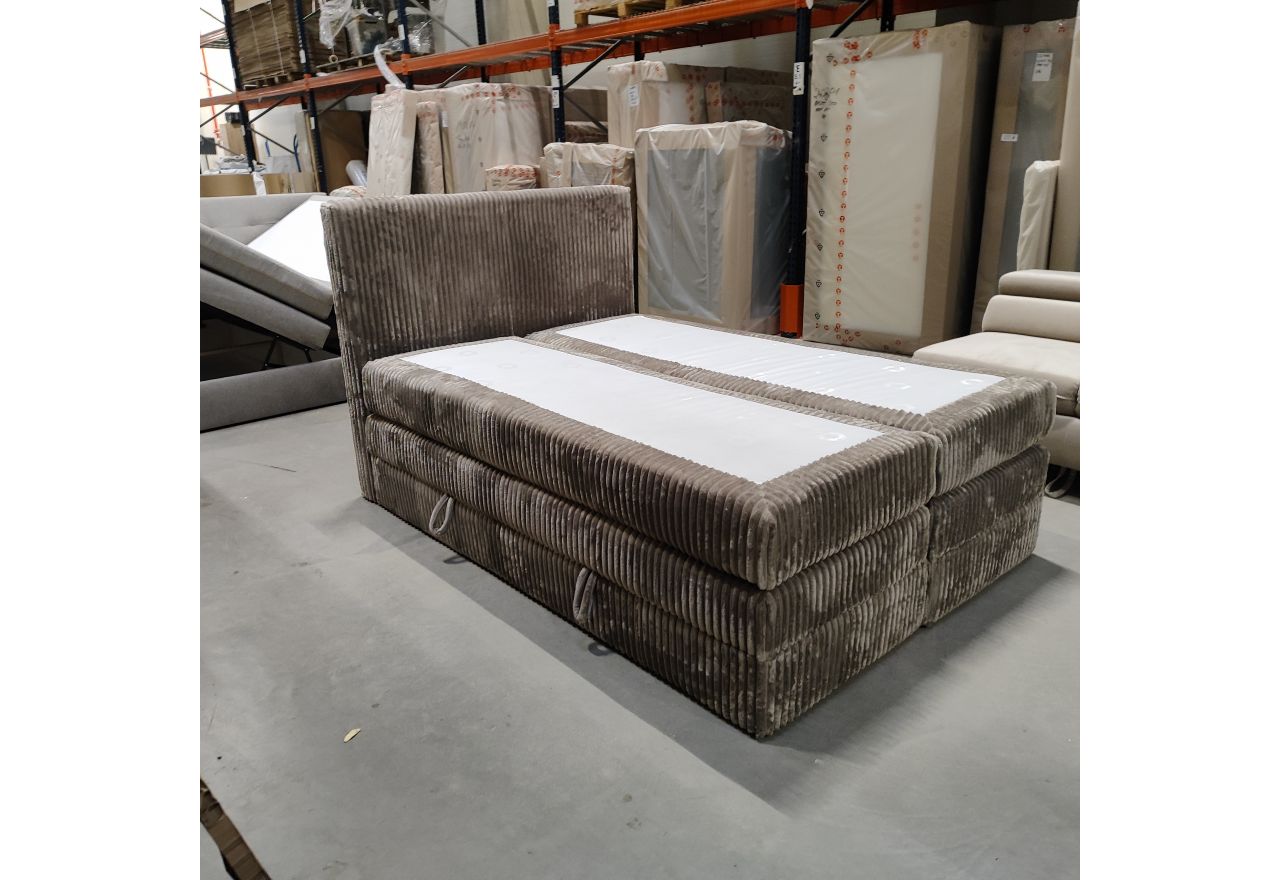 Łóżko kontynentalne TILIANO KING 140x200 - Tilia 11 - jasny brązowy - OUTLETU