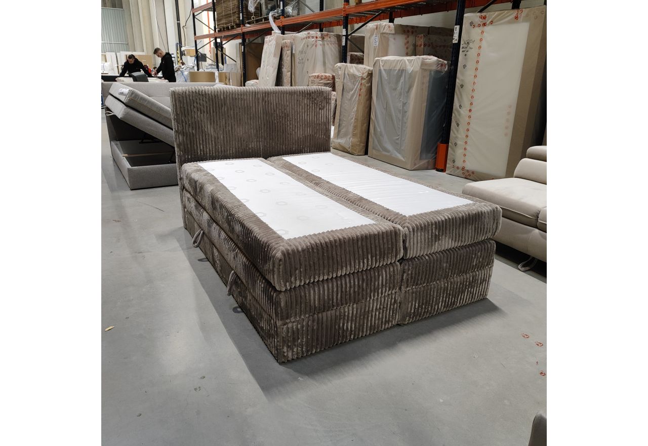 Łóżko kontynentalne TILIANO KING 140x200 - Tilia 11 - jasny brązowy - OUTLETU