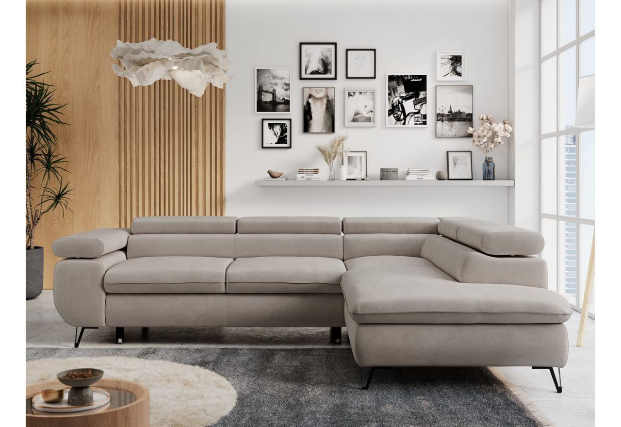 Narożnik PETER L - Paros 02 - beżowy - OUTLETU