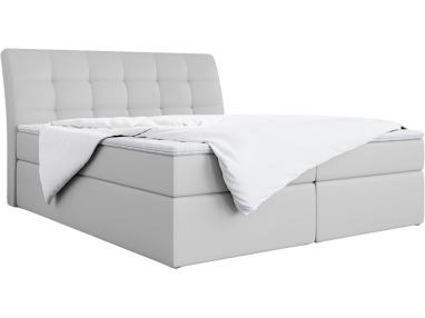 Wygodne łóżko kontynentalne z podwójnym pojemnikiem na pościel - DINGO / Madryt 985