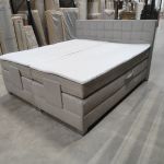 Łóżko kontynentalne, elektrycznie sterowane z pilota - ELECTRO 180x200 - Matana 17 - beżowy - OUTLETU