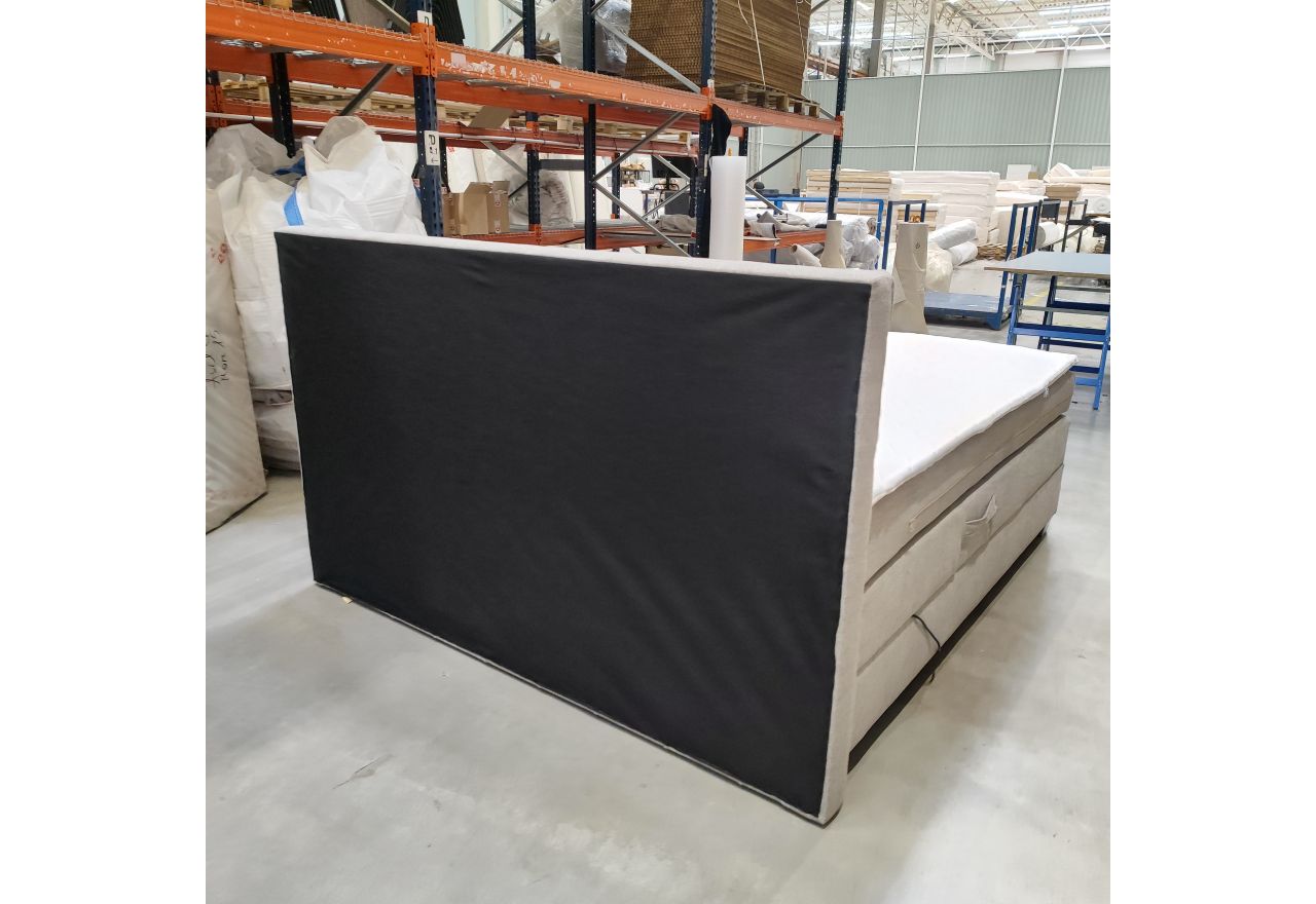 Łóżko kontynentalne, elektrycznie sterowane z pilota - ELECTRO 180x200 - Matana 17 - beżowy - OUTLETU