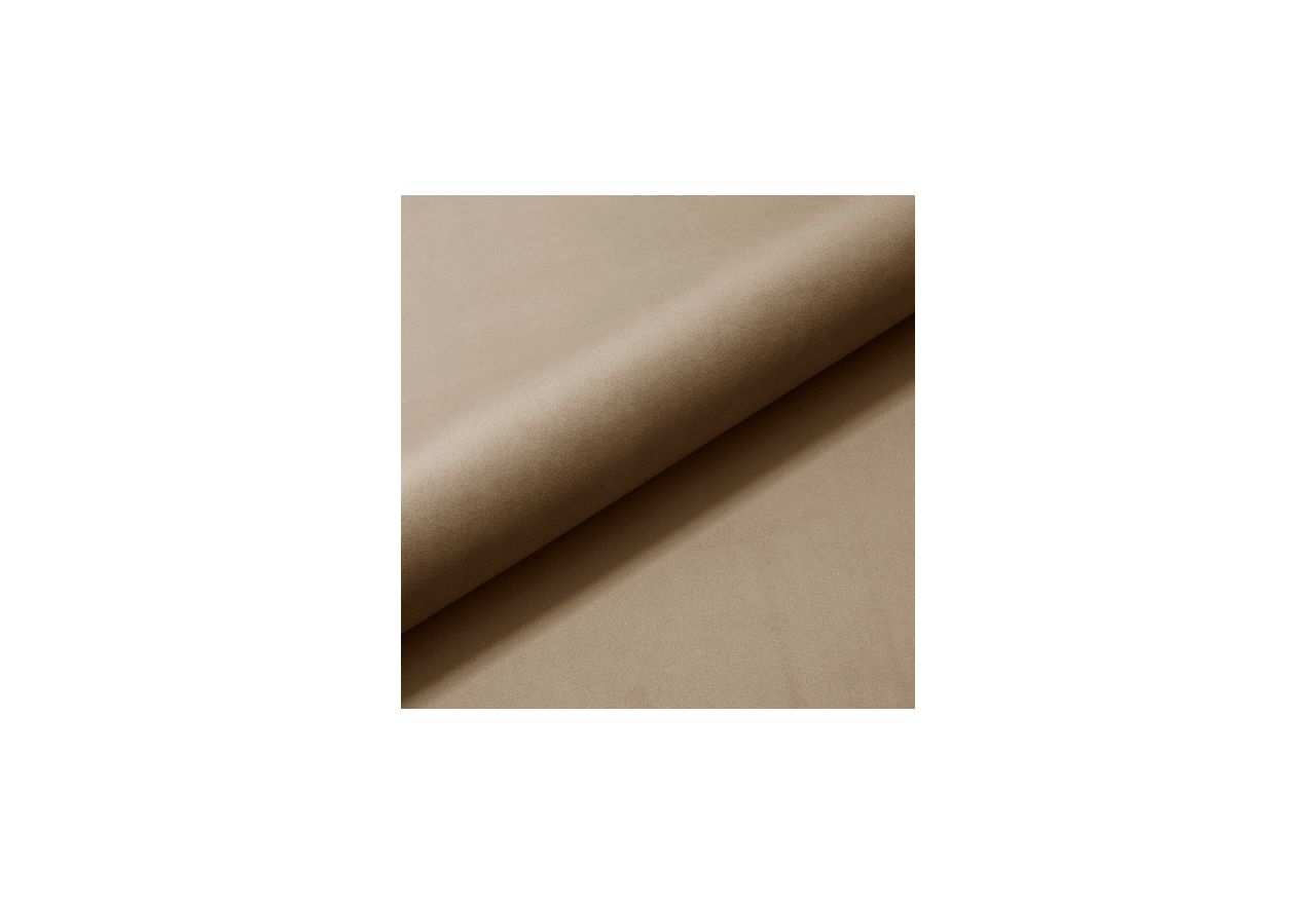 Łóżko tapicerowane FLONELLE CLASSIC 160x200 - materac piankowy - jasnobrązowy, welwet