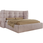 Łóżko tapicerowane FLONELLE CLASSIC 160x200 - materac pocket - jasnoróżowy, welwet