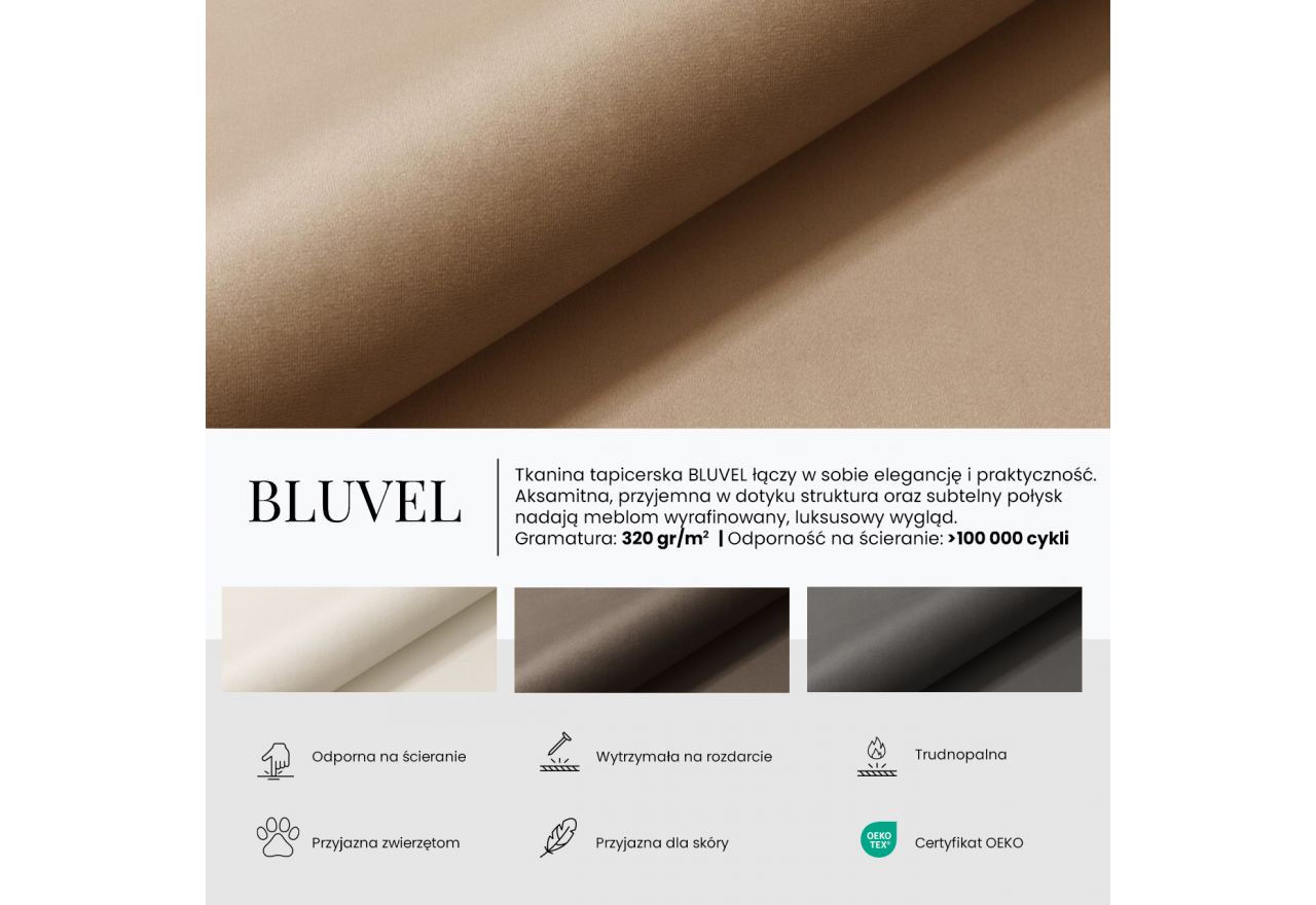 Łóżko tapicerowane FLONELLE CLASSIC 160x200 - materac pocket - jasnoróżowy, welwet