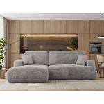 Narożnik - OVO L - strona lewa - jasnoszary, plusz