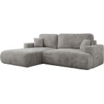 Narożnik - OVO L - strona lewa - jasnoszary, plusz