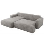 Narożnik - OVO L - strona lewa - jasnoszary, plusz