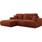 Narożnik - OVO L - strona lewa - pomarańczowy, plusz