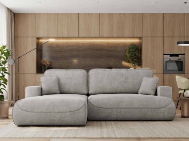 Narożnik - OVO L - strona lewa - jasnoszary, struktura