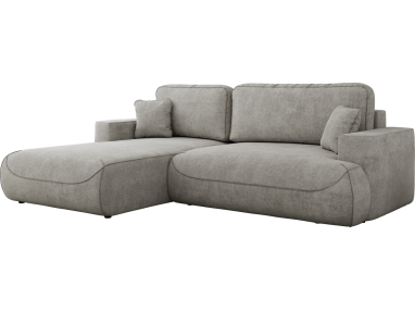 Narożnik - OVO L - strona lewa - jasnoszary, struktura