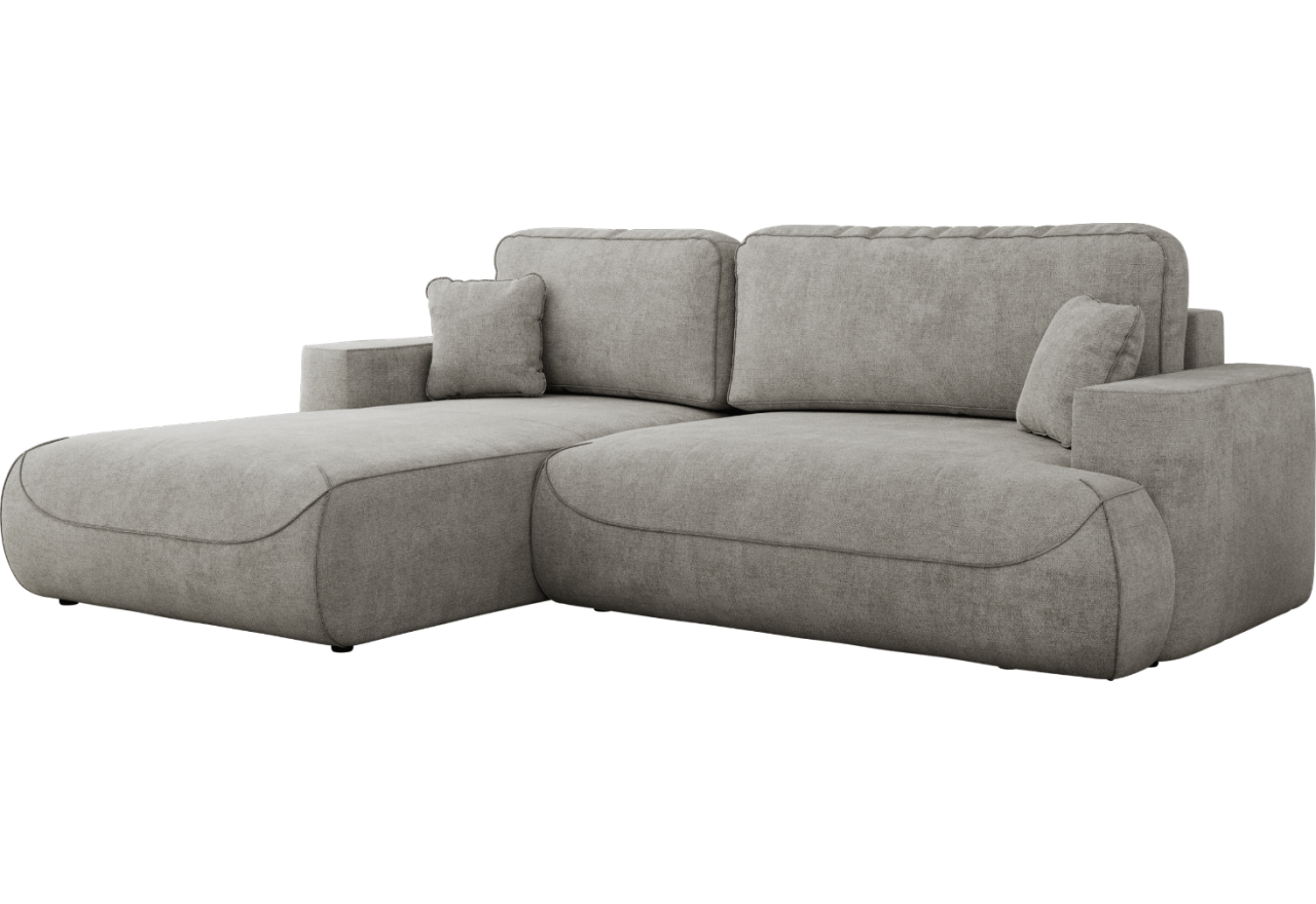 Narożnik - OVO L - strona lewa - jasnoszary, struktura