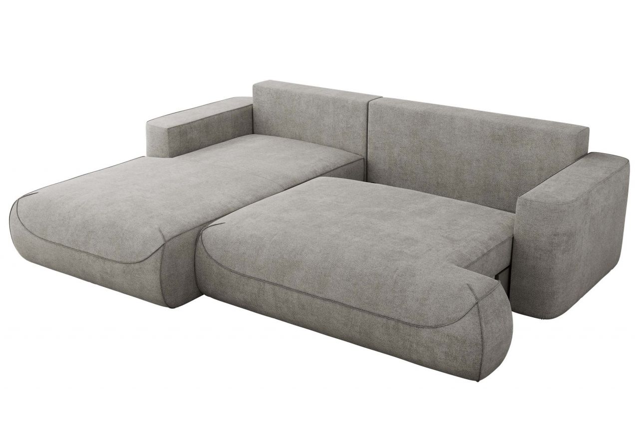 Narożnik - OVO L - strona lewa - jasnoszary, struktura