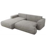 Narożnik - OVO L - strona lewa - jasnoszary, struktura