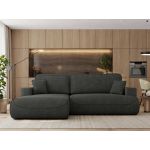 Narożnik - OVO L - strona lewa - ciemnoszary, struktura