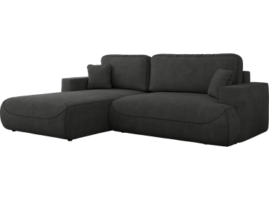 Narożnik - OVO L - strona lewa - ciemnoszary, struktura