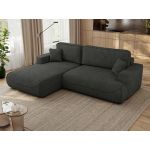 Narożnik - OVO L - strona lewa - ciemnoszary, struktura