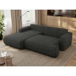 Narożnik - OVO L - strona lewa - ciemnoszary, struktura