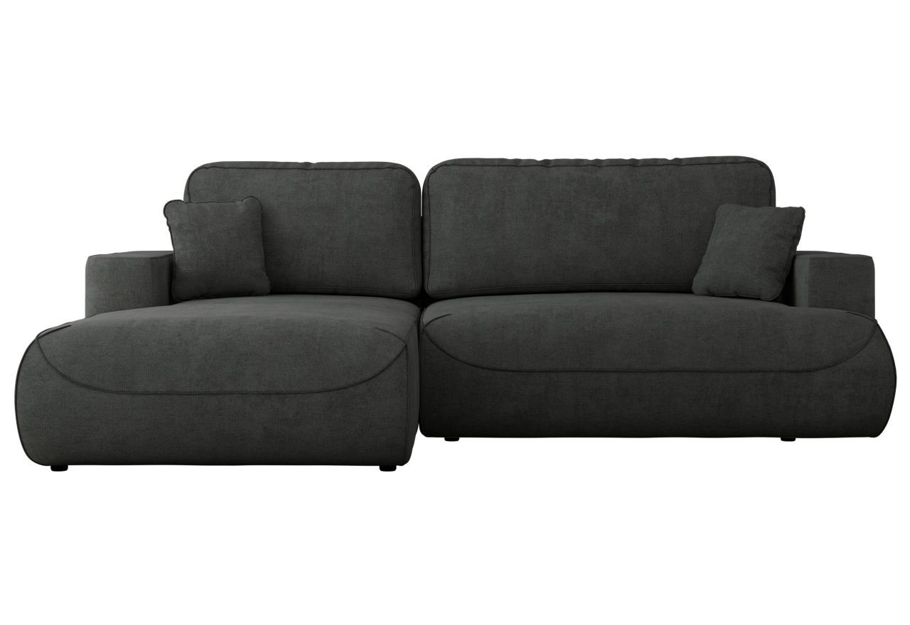 Narożnik - OVO L - strona lewa - ciemnoszary, struktura