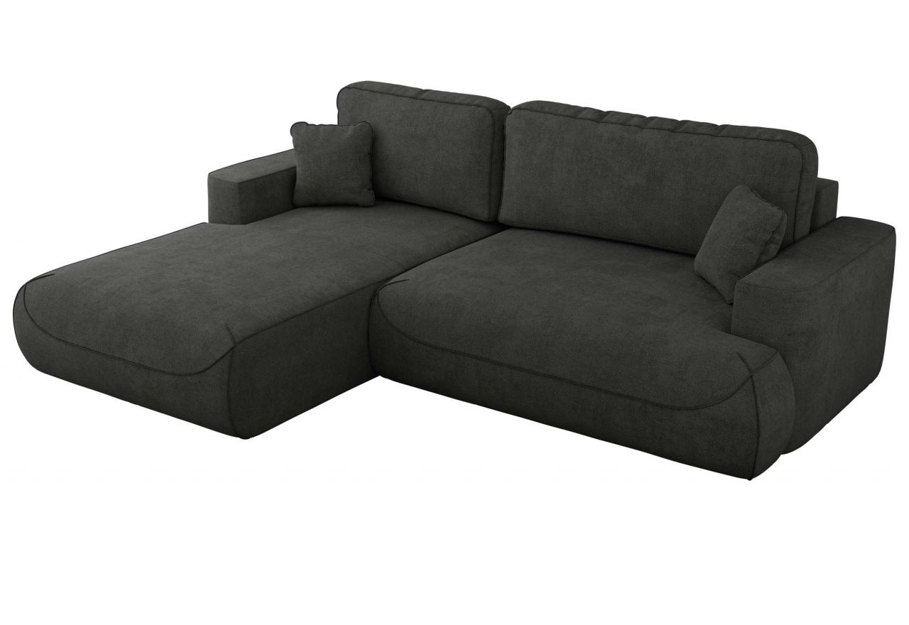 Narożnik - OVO L - strona lewa - ciemnoszary, struktura