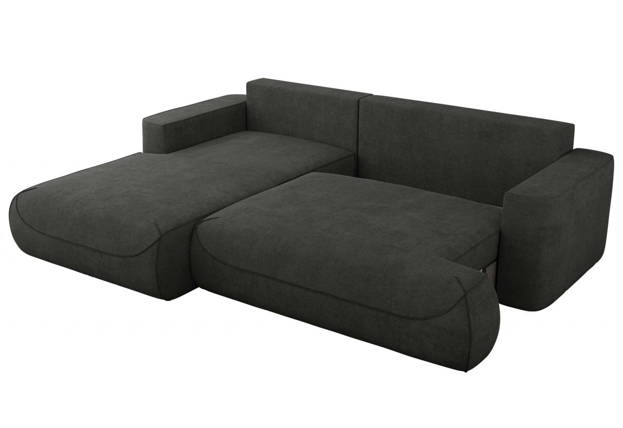 Narożnik - OVO L - strona lewa - ciemnoszary, struktura