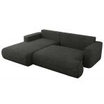 Narożnik - OVO L - strona lewa - ciemnoszary, struktura